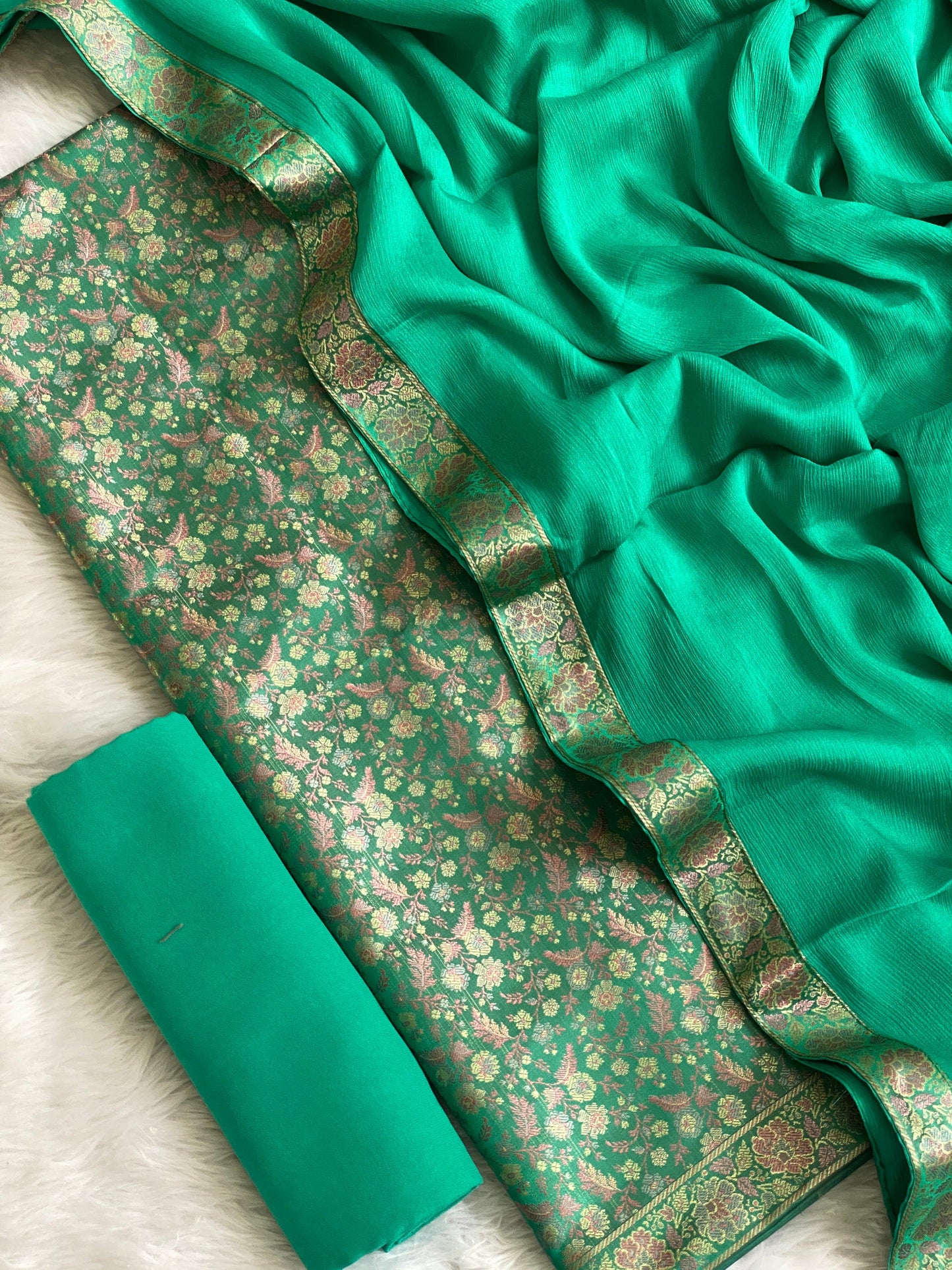 Banarasi brocade suit by banarasi store